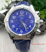 Low Price Replica Breitling Avenger Watch SS Blue Chronograph Leather Buy Now